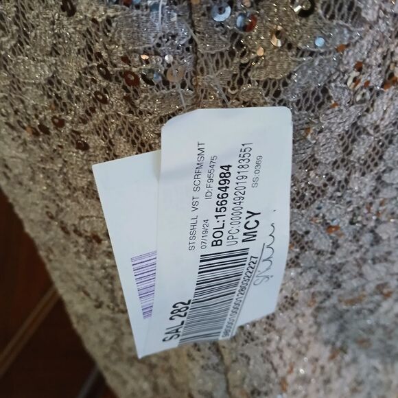 R&M Richards Womens Sequin Embellished Sleeveless Tank Top  NWT Size 4 - Picture 5 of 5